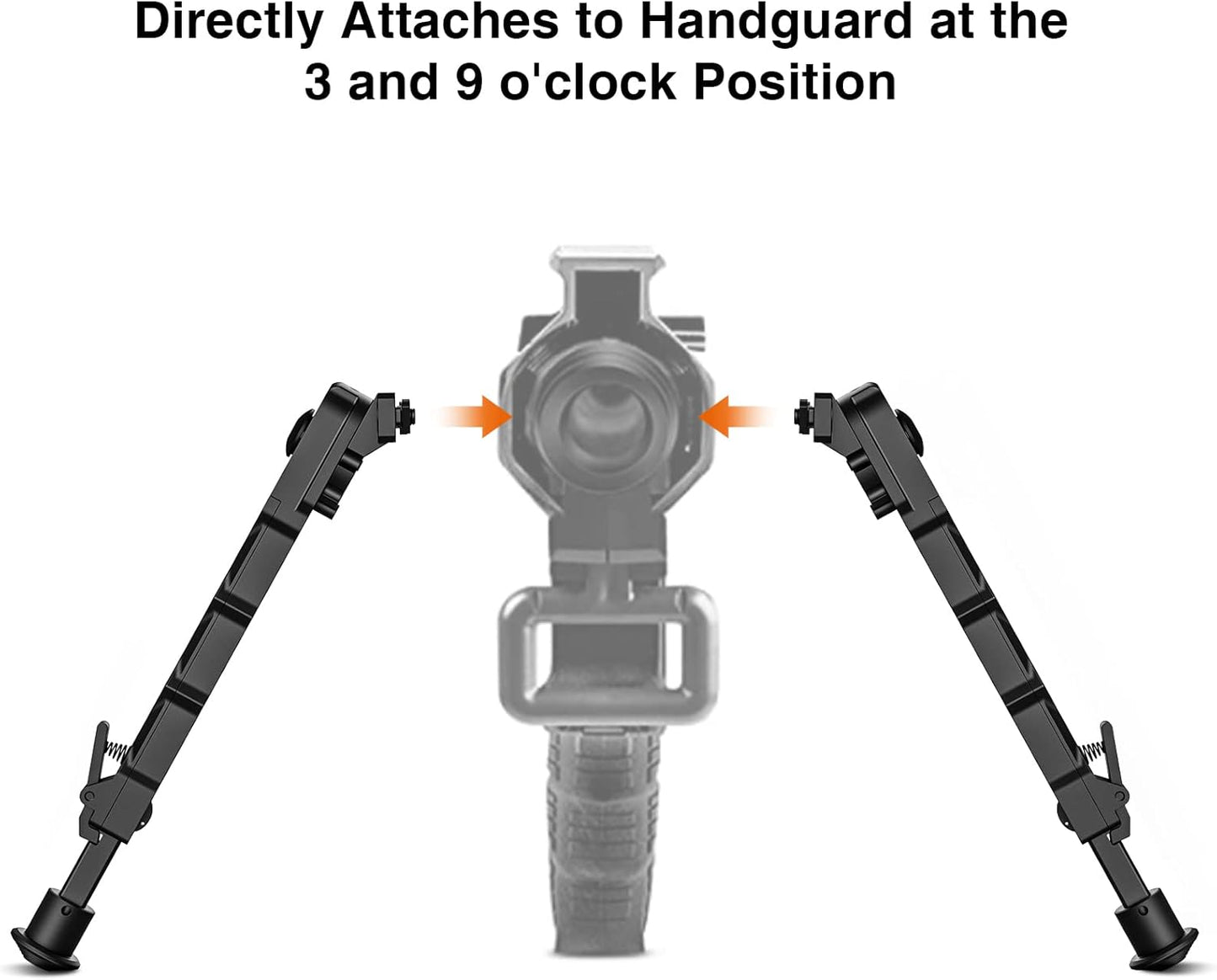 MidTen 7.5-9 Inches Rifle Bipod Adjustable Compatible with M-Rail Bipod for Rifle for Outdoor, Range, Hunting and Shooting Bipod for M-Rails