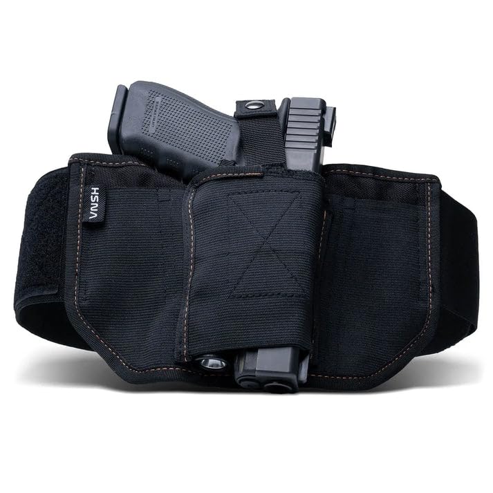 VNSH Belly Band Holster – Comfortable, Secure & Discreet | Concealed Carry Fit for 99% of Handguns with Built-in Mag Pouches