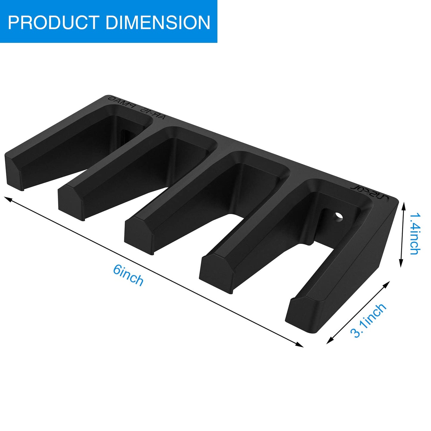 RUSFOL Solid ABS 6X Standard PMAG Wall Mount, Mag Holder, Home Magazine Storage Rack