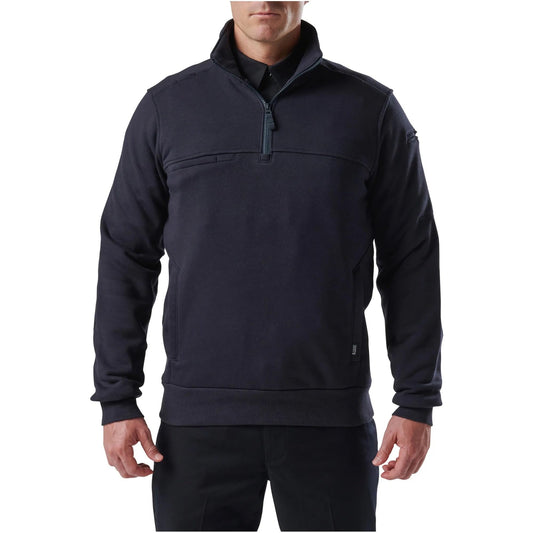 5.11 Tactical Men's Job Shirt 1/4 Zip 2.0 – Water-Resistant Fleece, 100% Cotton, Style 72534ABR