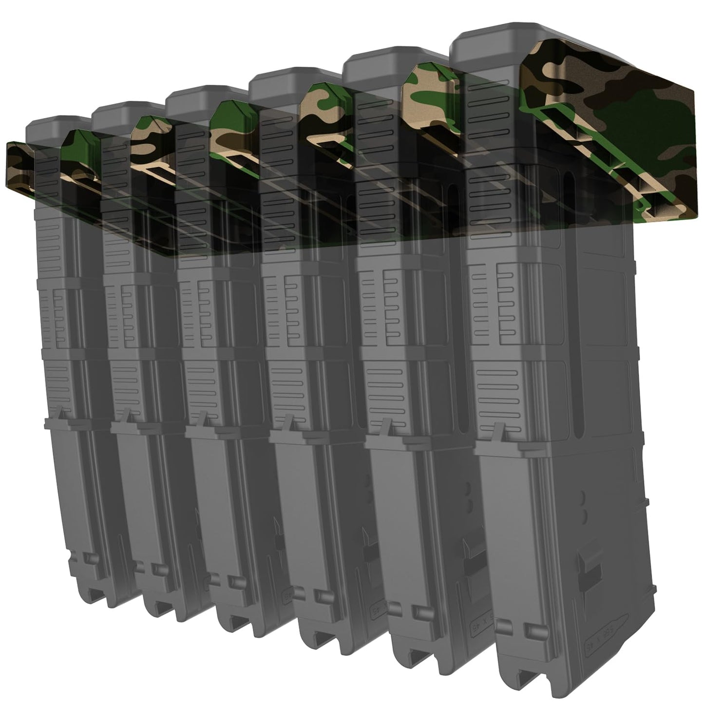 RUSFOL Solid ABS 6X Standard PMAG Wall Mount, Mag Holder, Home Magazine Storage Rack