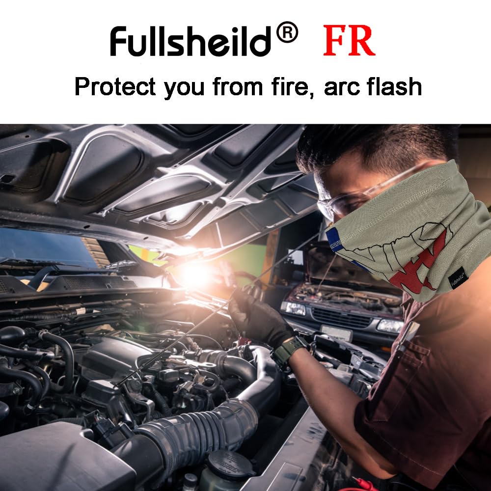 Fullsheild FR Flame Resistant Face Mask Full Cover Neck Gaiter Snood for Welding Hunting Army Military Working