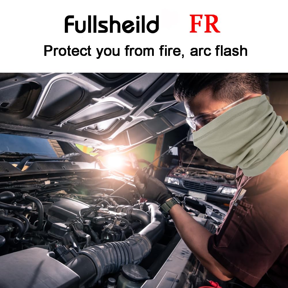 Fullsheild FR Flame Resistant Face Mask Full Cover Neck Gaiter Snood for Welding Hunting Army Military Working