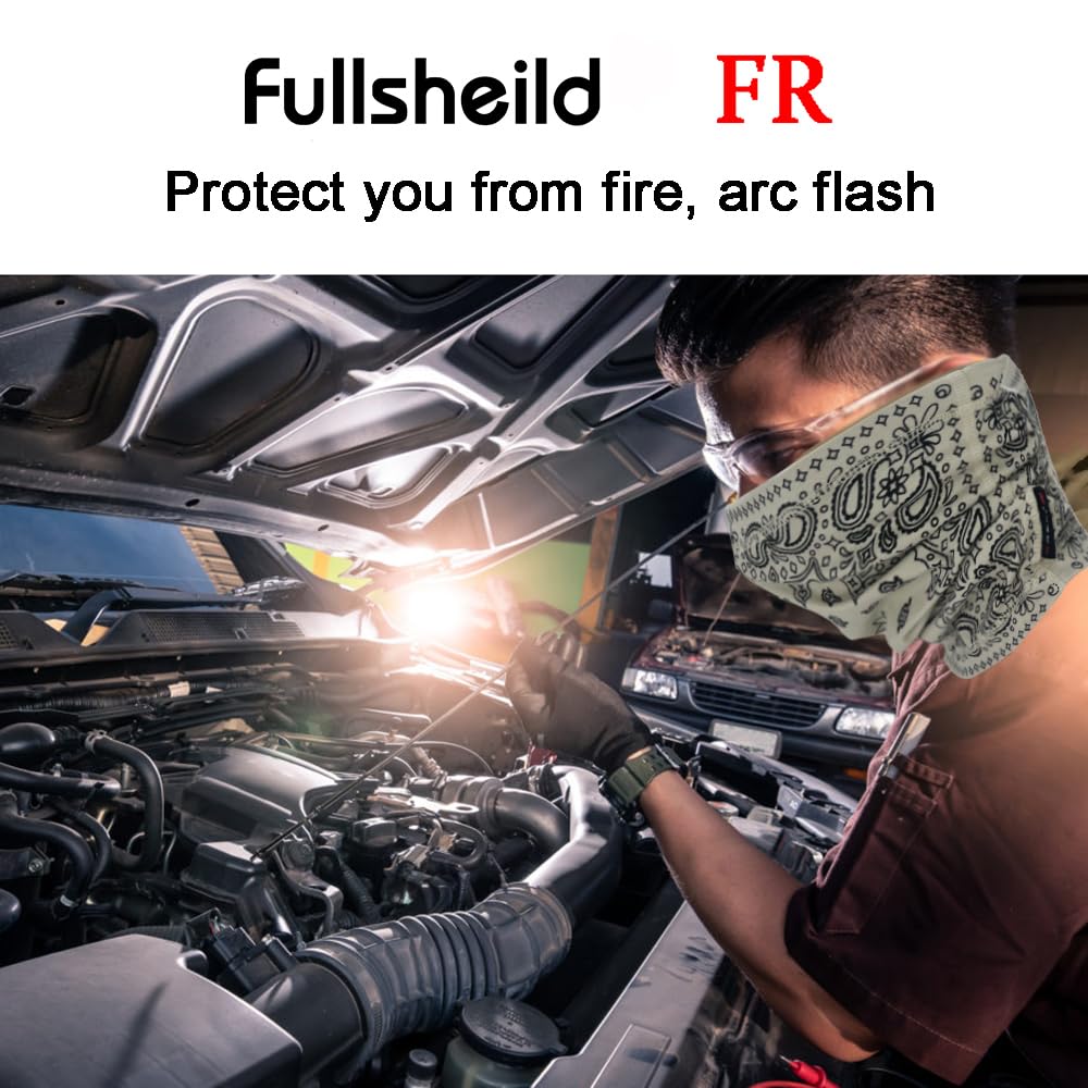 Fullsheild FR Flame Resistant Face Mask Full Cover Neck Gaiter Snood for Welding Hunting Army Military Working