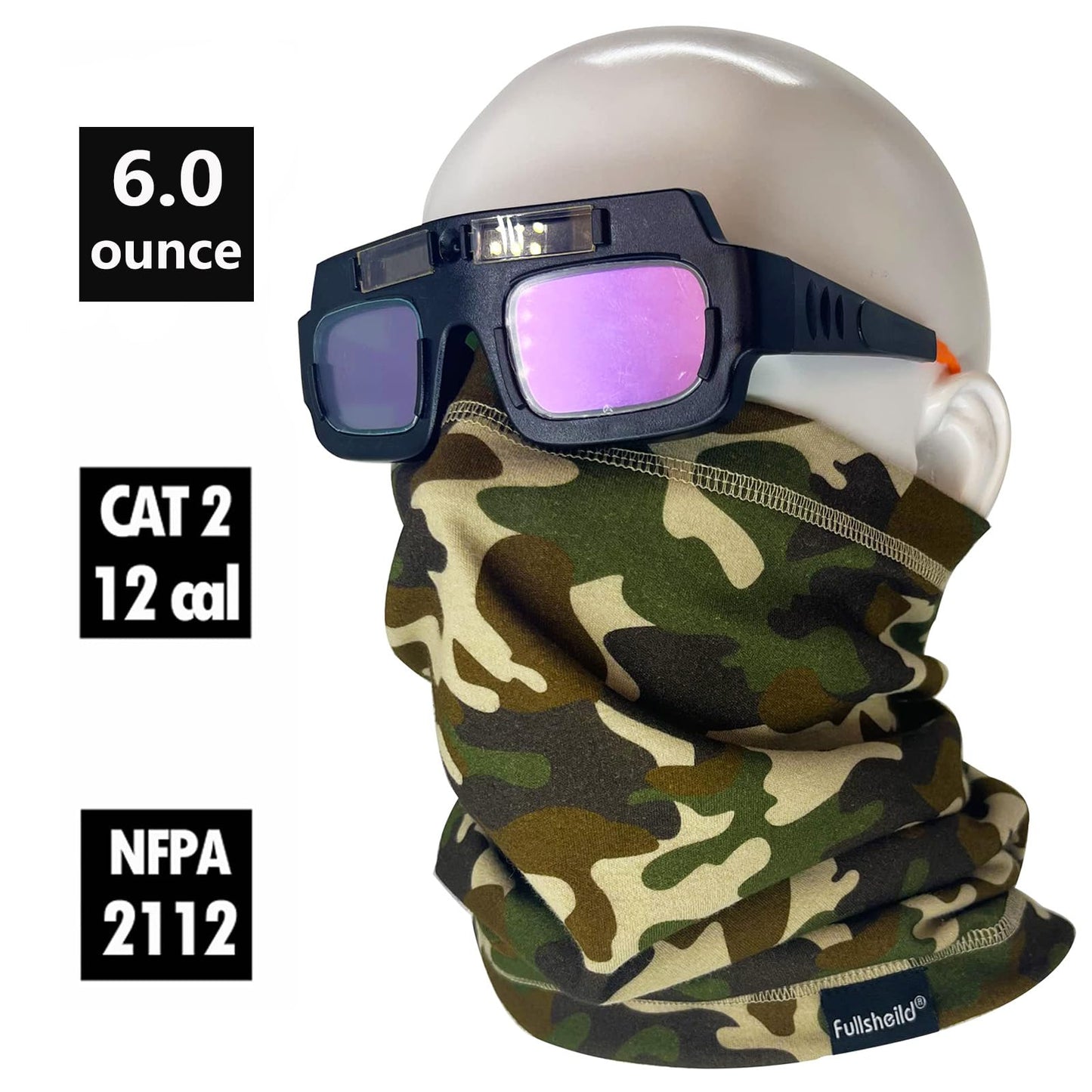 Fullsheild FR Flame Resistant Face Mask Full Cover Neck Gaiter Snood for Welding Hunting Army Military Working