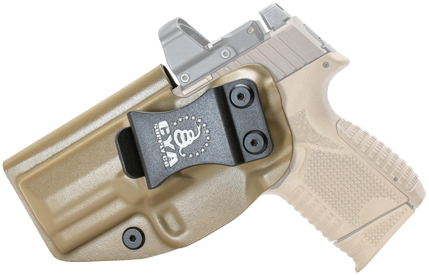CYA Supply Co. Base Optics Ready (Flat Dark Earth) Inside Waistband Holster Concealed Carry IWB Veteran Owned Company Fits