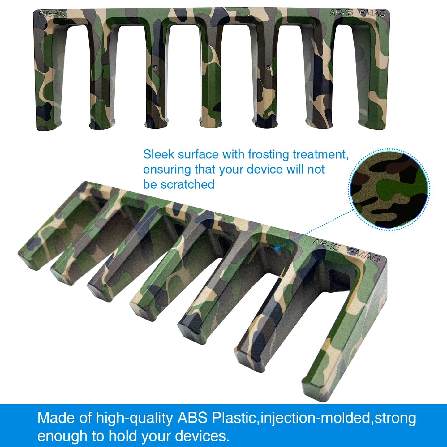 RUSFOL Solid ABS 6X Standard PMAG Wall Mount, Mag Holder, Home Magazine Storage Rack
