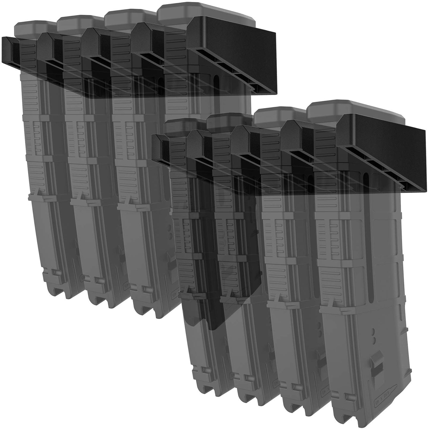 RUSFOL Solid ABS 6X Standard PMAG Wall Mount, Mag Holder, Home Magazine Storage Rack