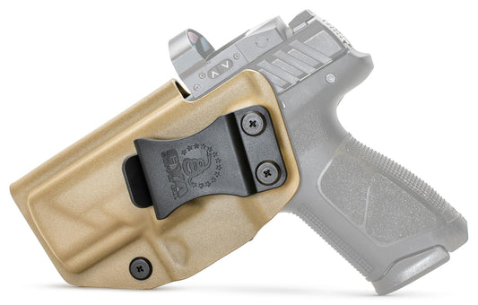 CYA Supply Co. Base Optics Ready (Flat Dark Earth) Inside Waistband Holster Concealed Carry IWB Veteran Owned Company Fits