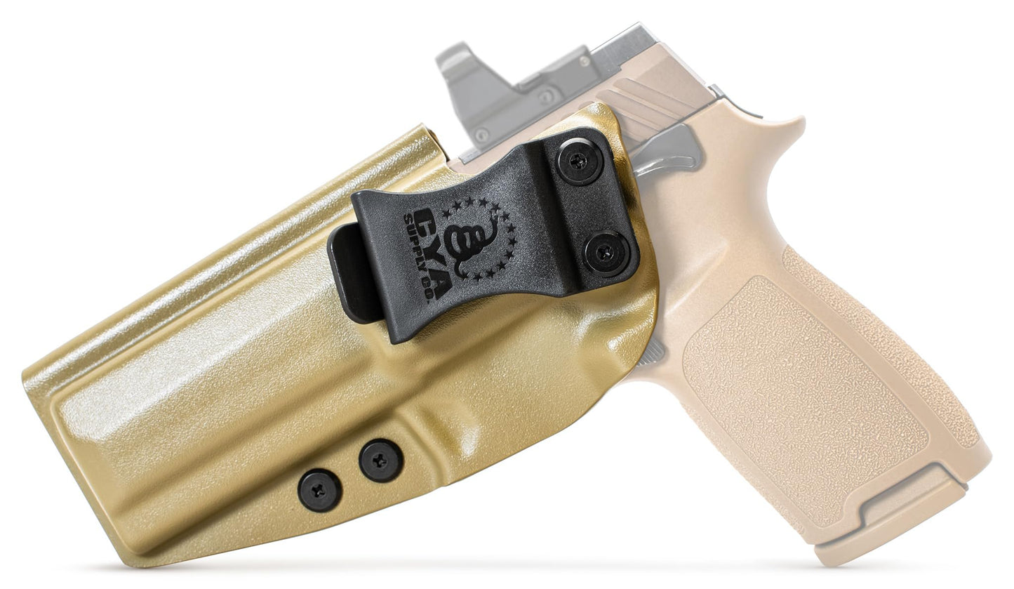 CYA Supply Co. Base Optics Ready (Flat Dark Earth) Inside Waistband Holster Concealed Carry IWB Veteran Owned Company Fits