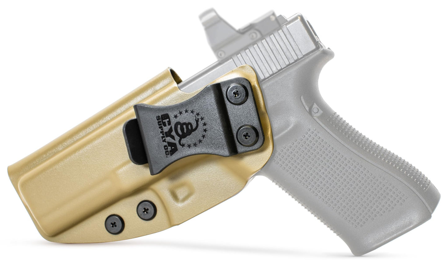 CYA Supply Co. Base Optics Ready (Flat Dark Earth) Inside Waistband Holster Concealed Carry IWB Veteran Owned Company Fits