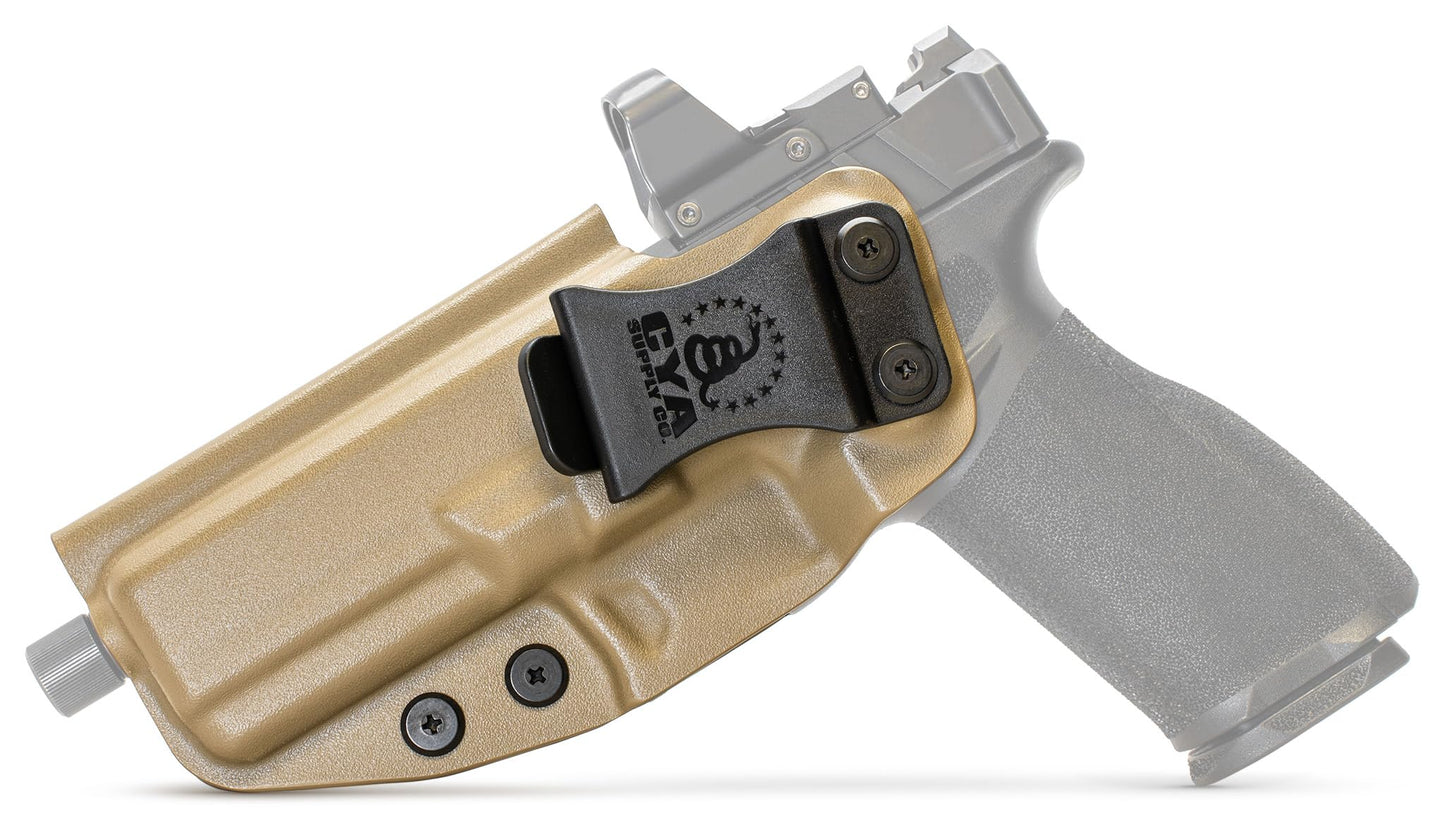 CYA Supply Co. Base Optics Ready (Flat Dark Earth) Inside Waistband Holster Concealed Carry IWB Veteran Owned Company Fits