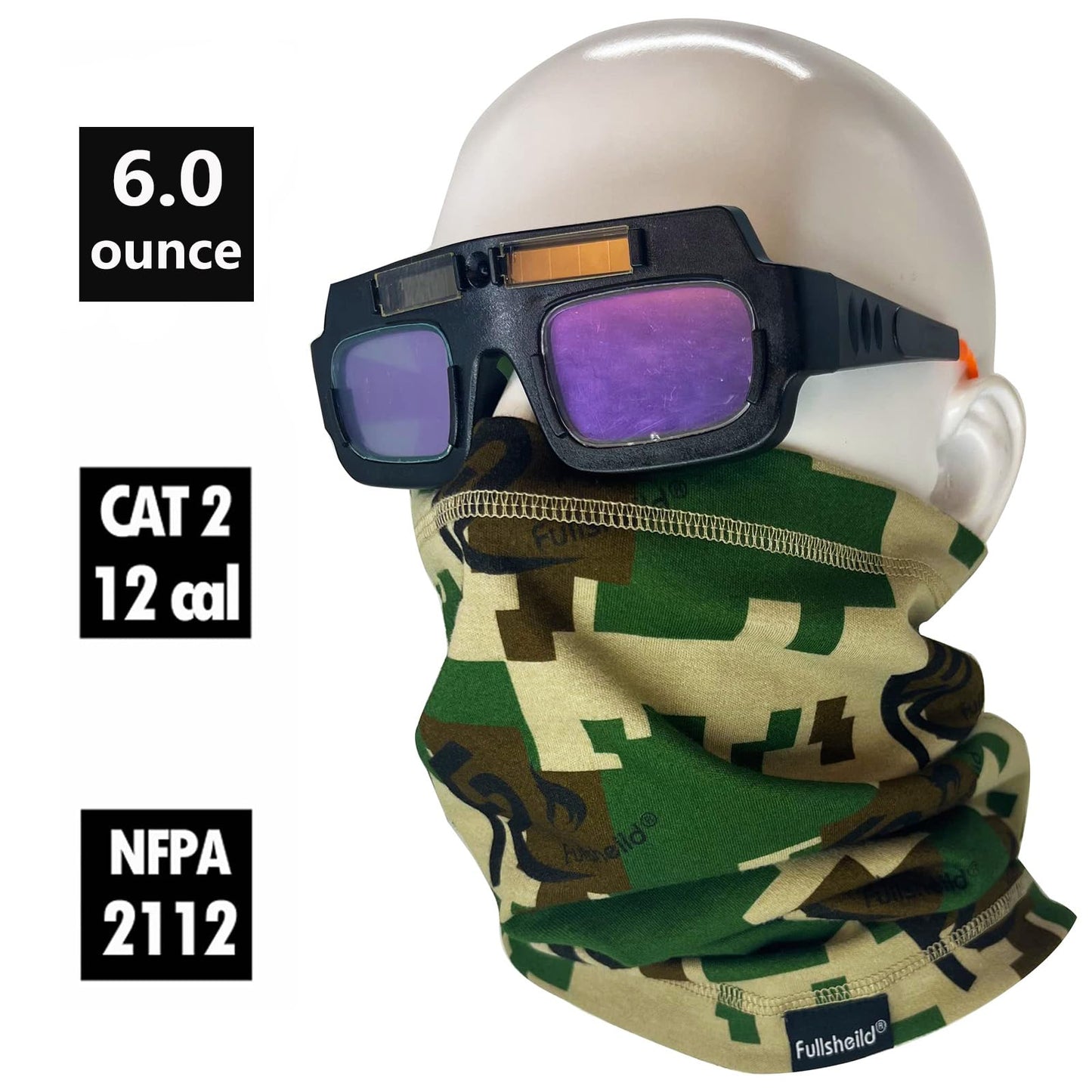 Fullsheild FR Flame Resistant Face Mask Full Cover Neck Gaiter Snood for Welding Hunting Army Military Working