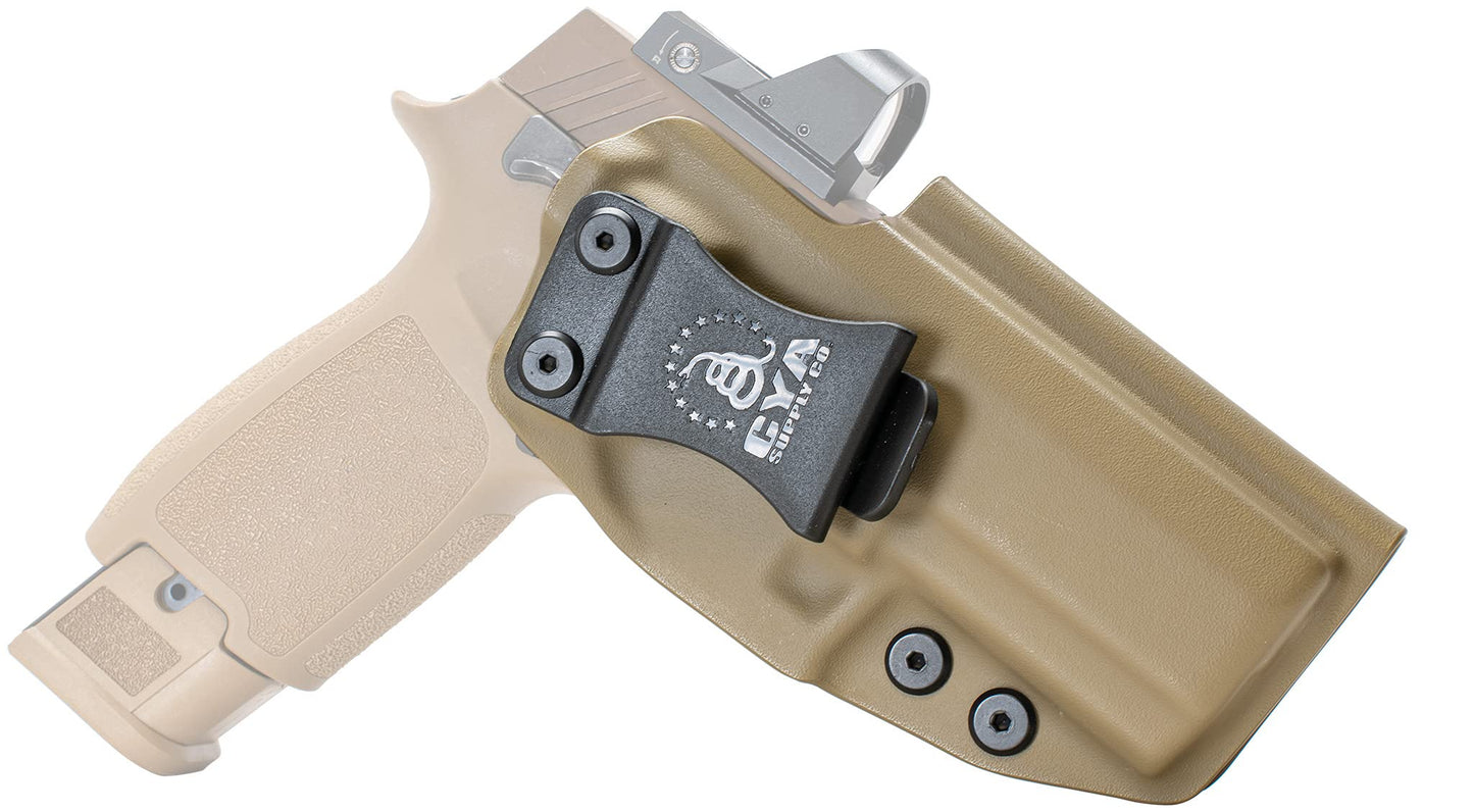 CYA Supply Co. Base Optics Ready (Flat Dark Earth) Inside Waistband Holster Concealed Carry IWB Veteran Owned Company Fits