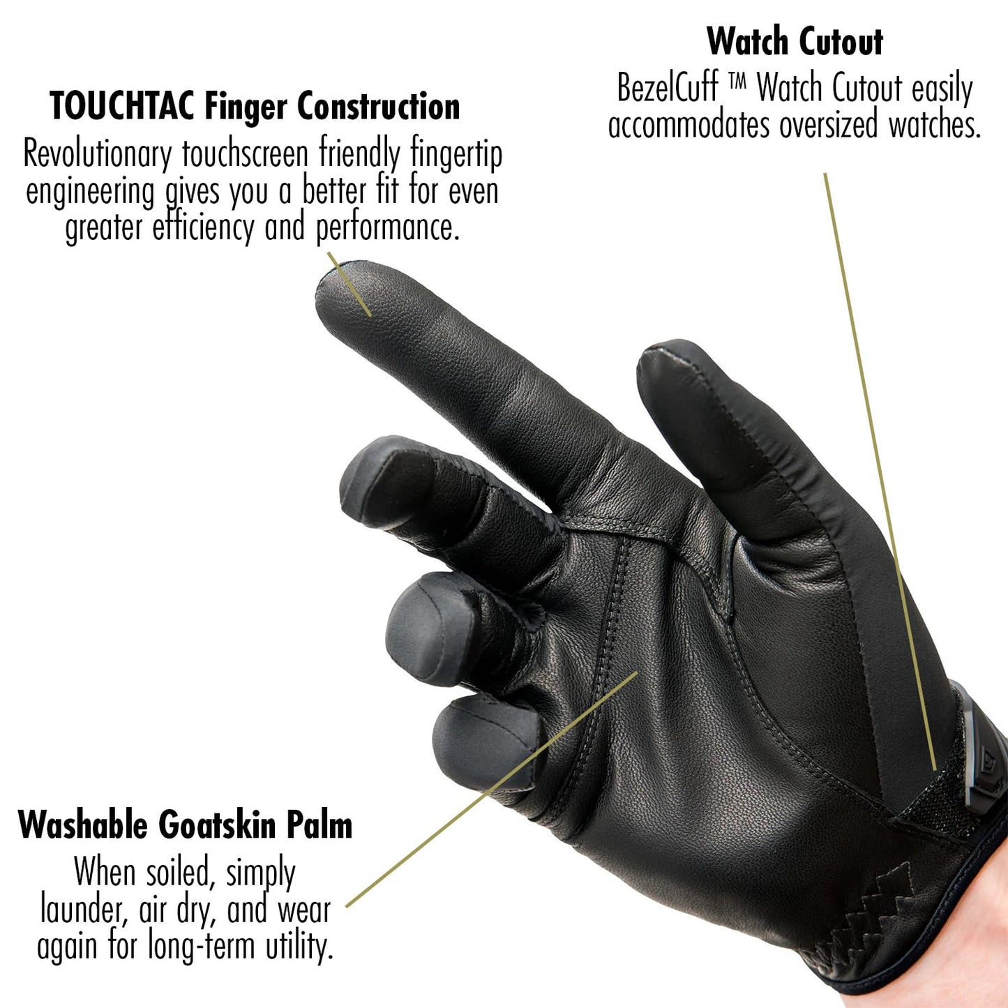 First Tactical Men’s Lightweight Patrol Glove | Skin Tight Goatskin Palm with Touchscreen Capability