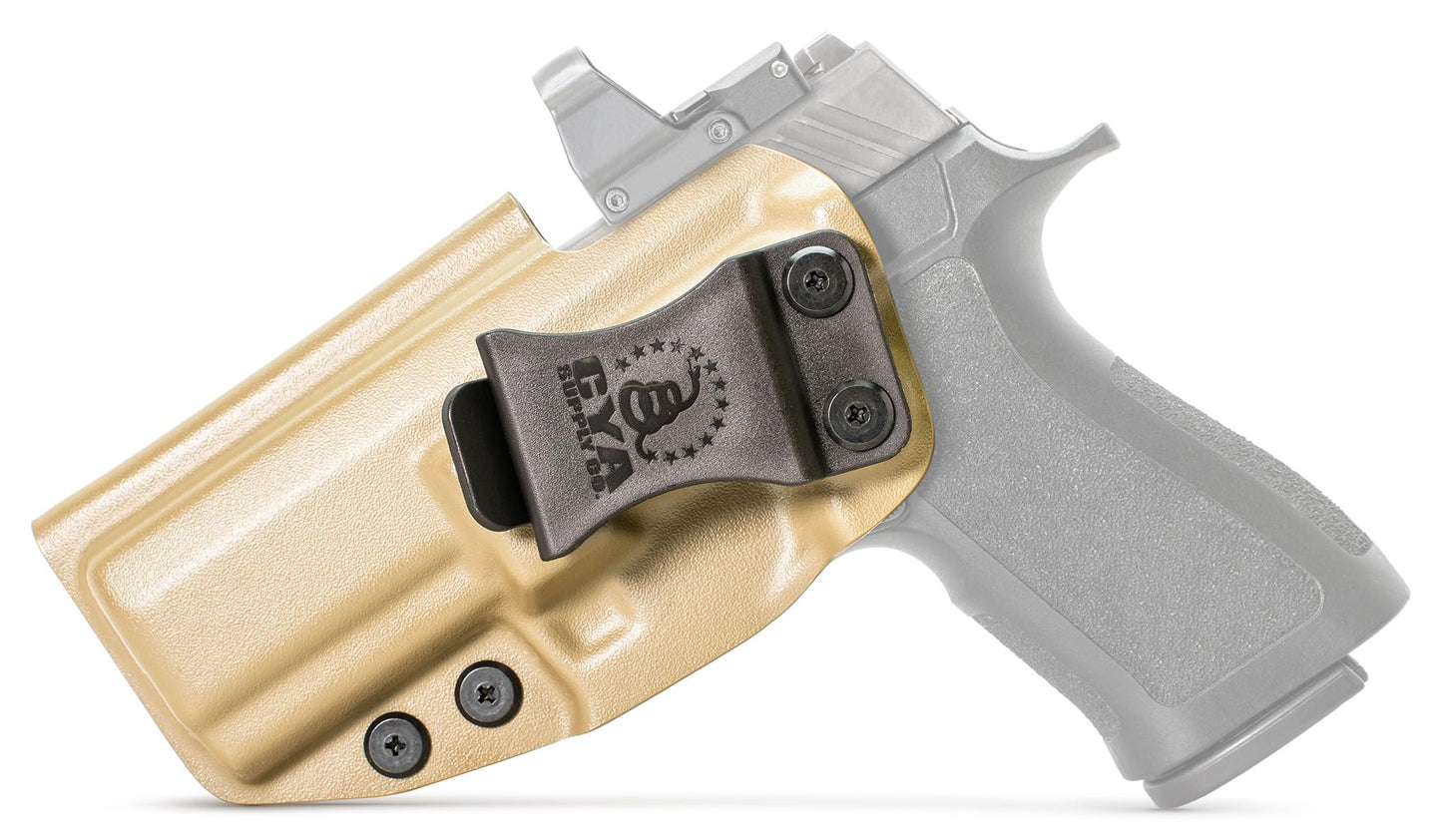 CYA Supply Co. Base Optics Ready (Flat Dark Earth) Inside Waistband Holster Concealed Carry IWB Veteran Owned Company Fits