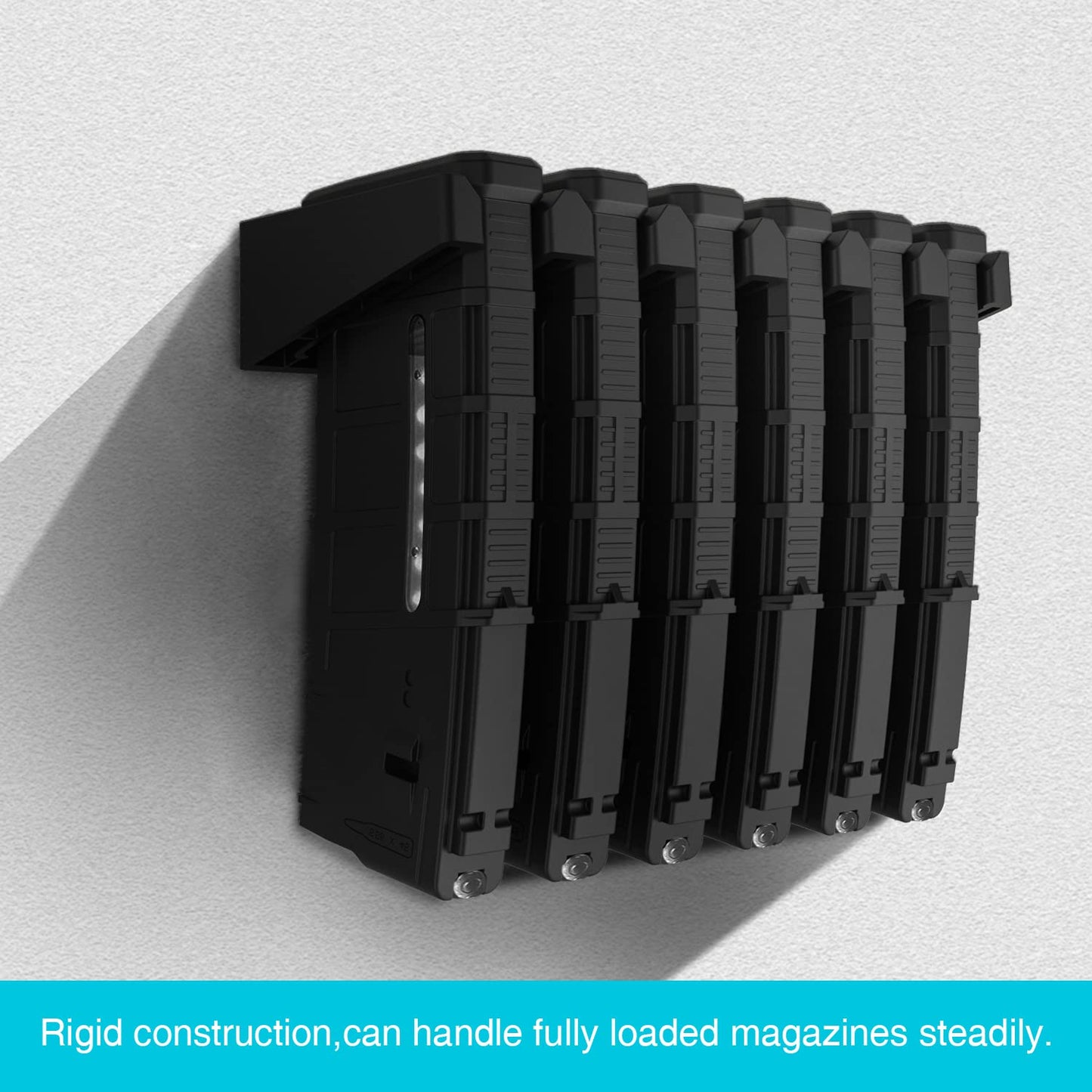 RUSFOL Solid ABS 6X Standard PMAG Wall Mount, Mag Holder, Home Magazine Storage Rack
