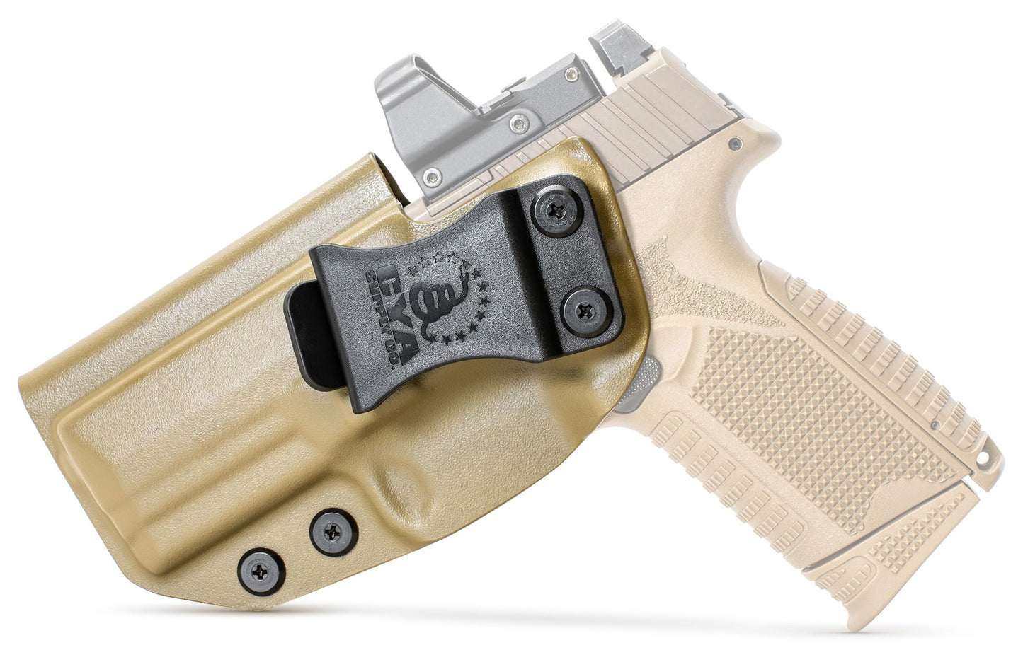 CYA Supply Co. Base Optics Ready (Flat Dark Earth) Inside Waistband Holster Concealed Carry IWB Veteran Owned Company Fits