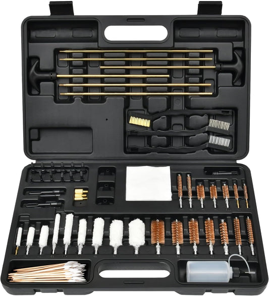GLORYFIRE Gun Cleaning Kit Universal for Guns, Gun Brushes for Pistol, Handgun, Shotgun, Elite Brass Rods and Wire Rope, Hunting Gear Gun Accessories for Men