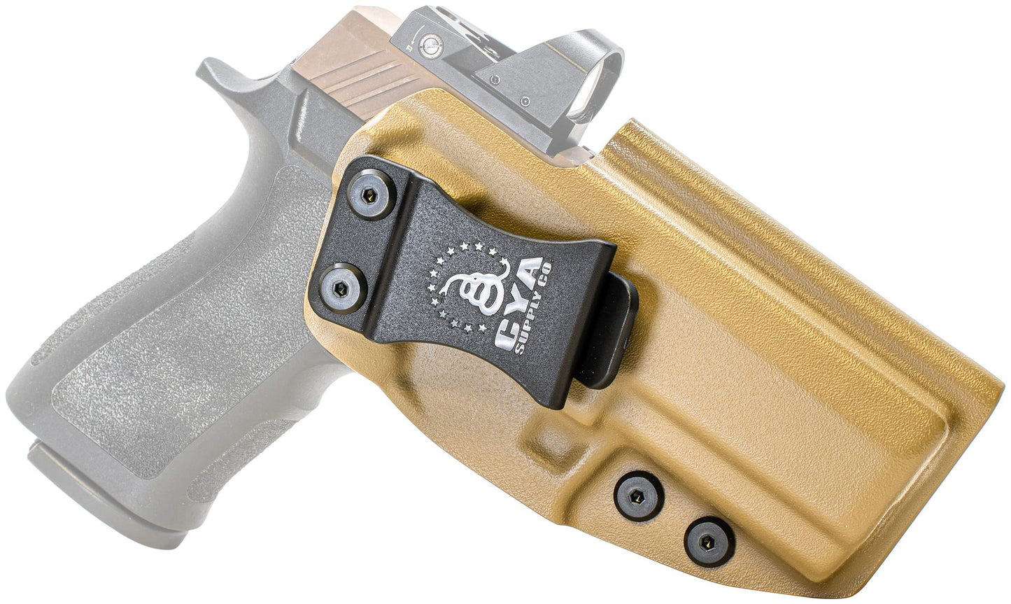 CYA Supply Co. Base Optics Ready (Flat Dark Earth) Inside Waistband Holster Concealed Carry IWB Veteran Owned Company Fits