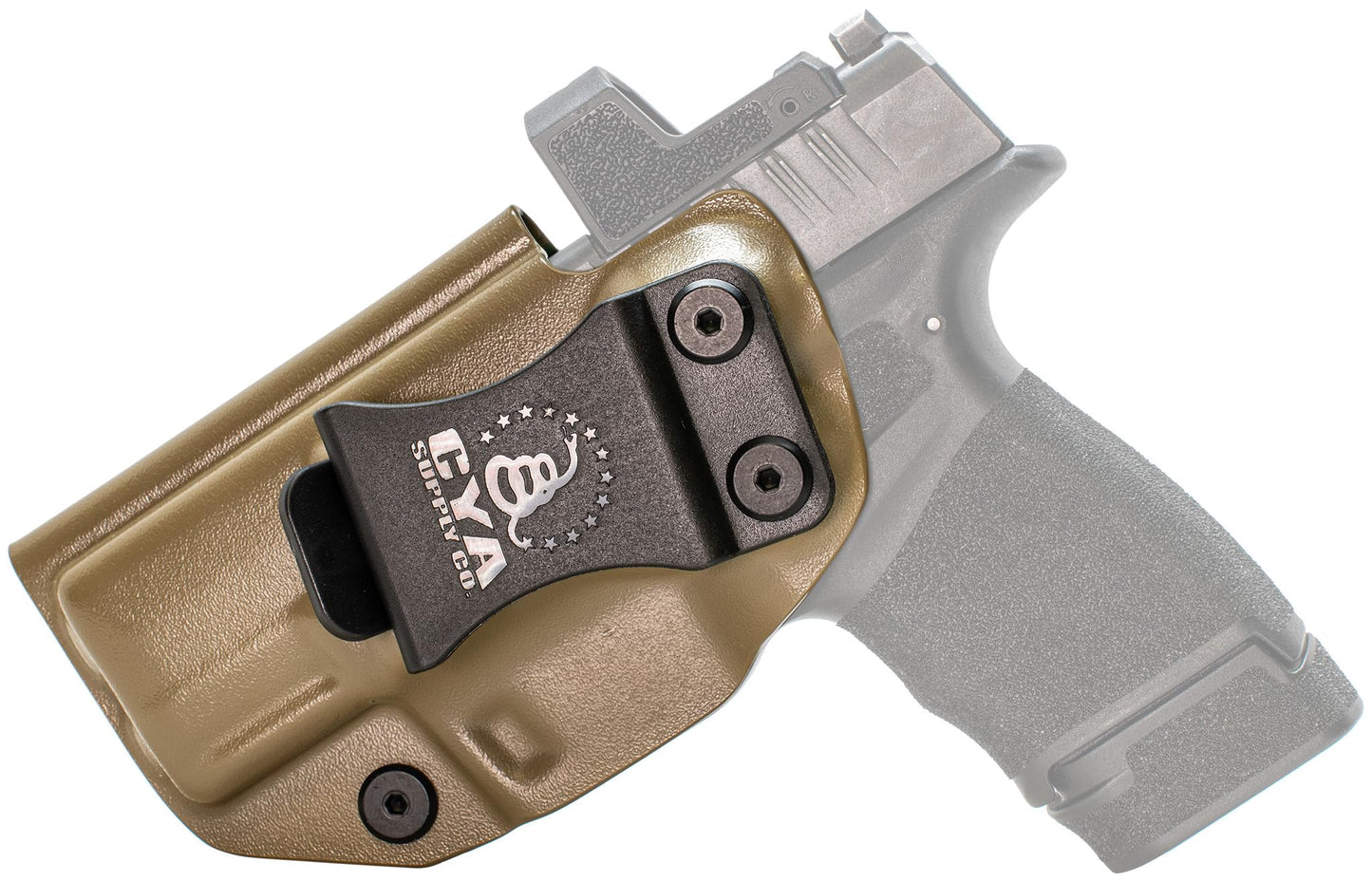 CYA Supply Co. Base Optics Ready (Flat Dark Earth) Inside Waistband Holster Concealed Carry IWB Veteran Owned Company Fits