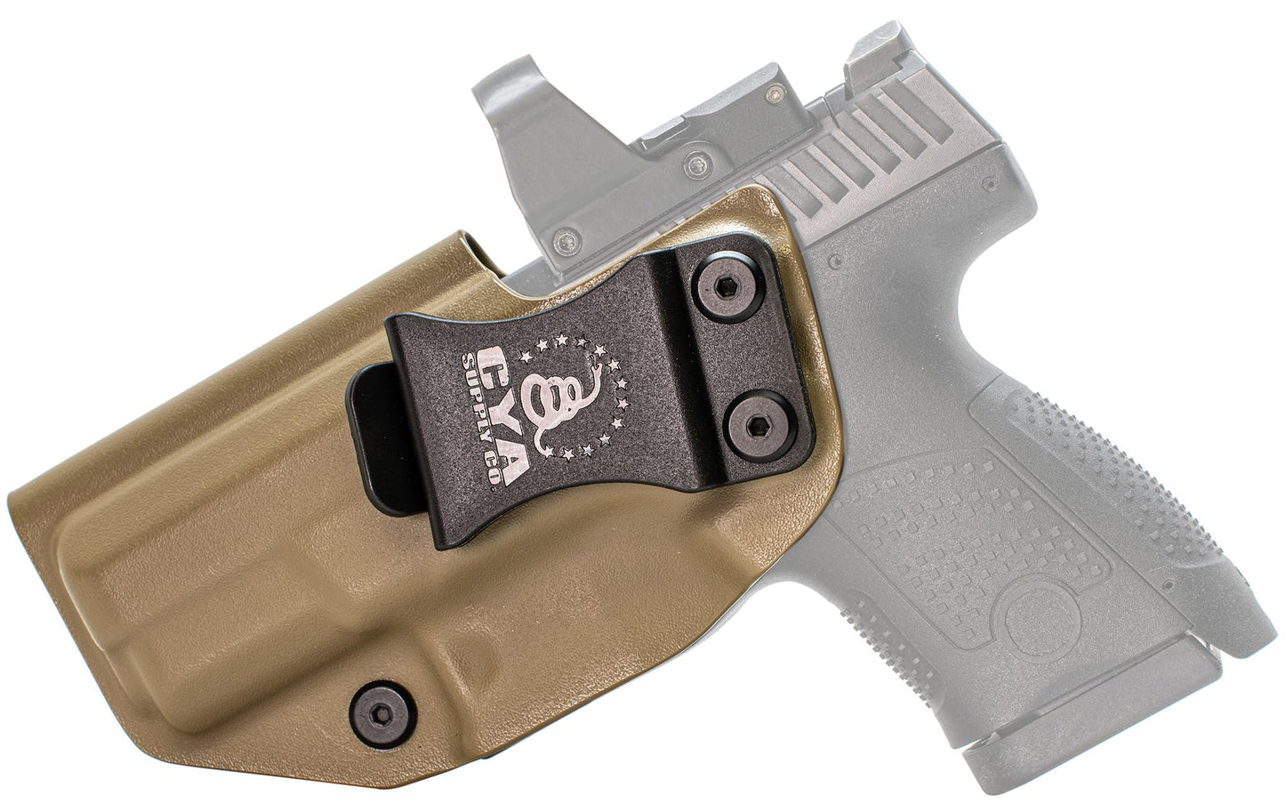 CYA Supply Co. Base Optics Ready (Flat Dark Earth) Inside Waistband Holster Concealed Carry IWB Veteran Owned Company Fits