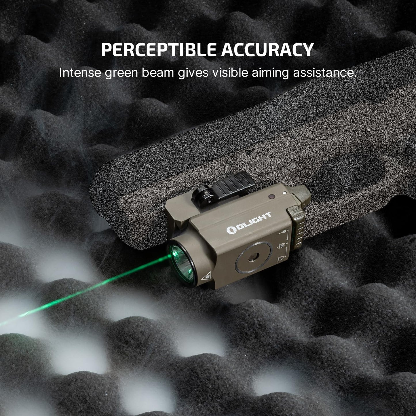 OLIGHT Baldr S 800 Lumens Compact Rail Mount Weaponlight with Green Beam and White LED Combo, Magnetic USB Rechargeable Tactical Flashlight with 1913 or GL Rail, Battery Included (Black)