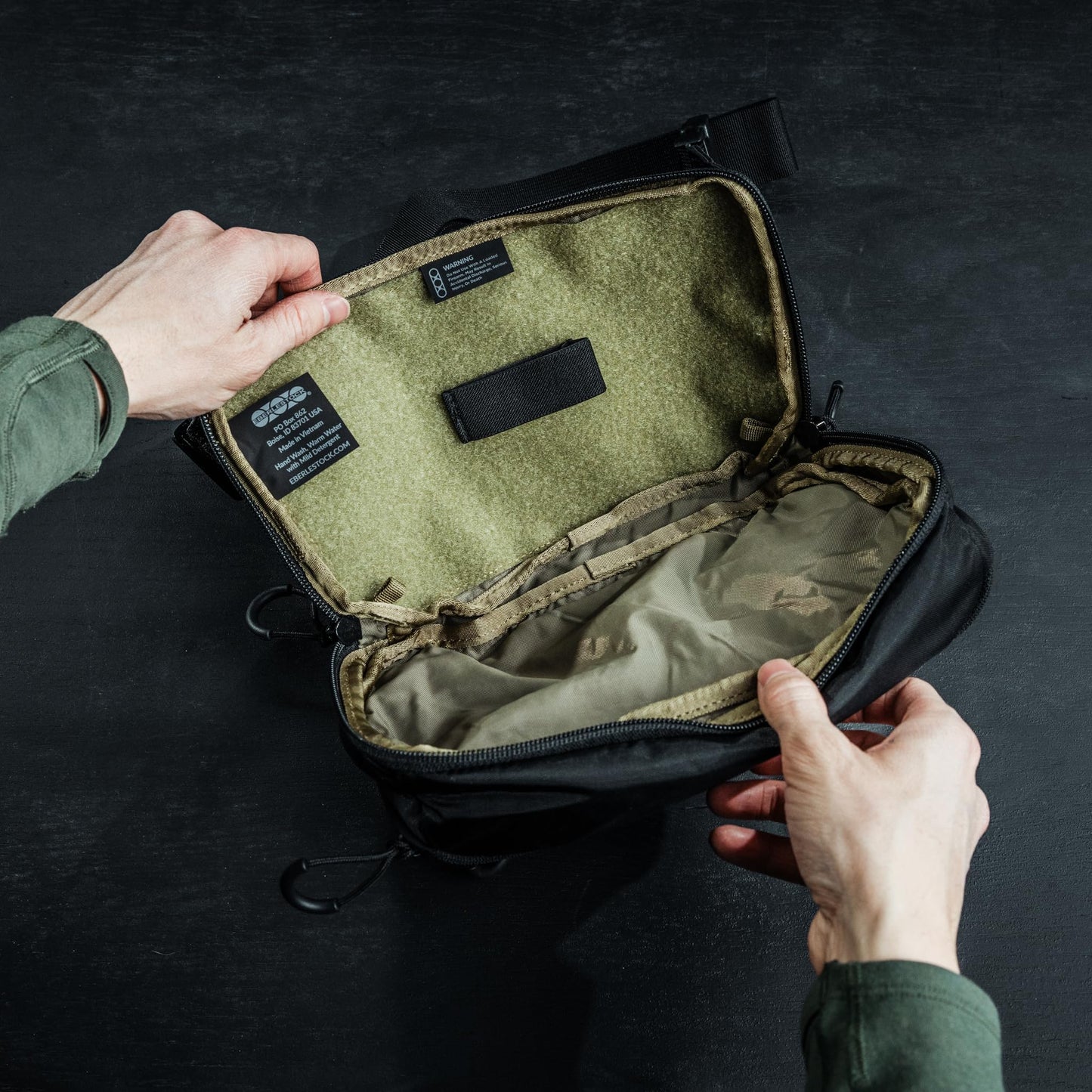 Eberlestock Bando Bag - Tactical Men's Fanny Pack w/Adjustable Waist Belt, Zippered Pockets, Compact Lightweight Belt Bag