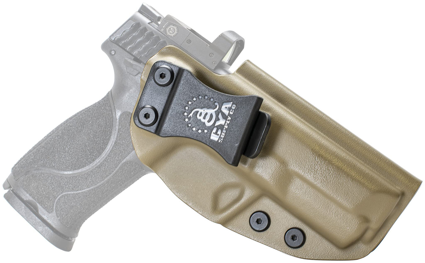 CYA Supply Co. Base Optics Ready (Flat Dark Earth) Inside Waistband Holster Concealed Carry IWB Veteran Owned Company Fits