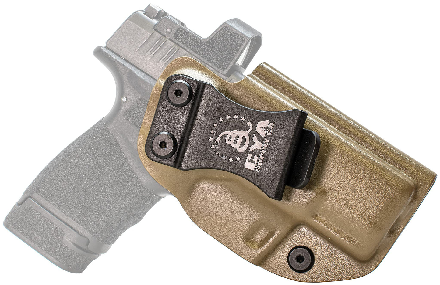 CYA Supply Co. Base Optics Ready (Flat Dark Earth) Inside Waistband Holster Concealed Carry IWB Veteran Owned Company Fits