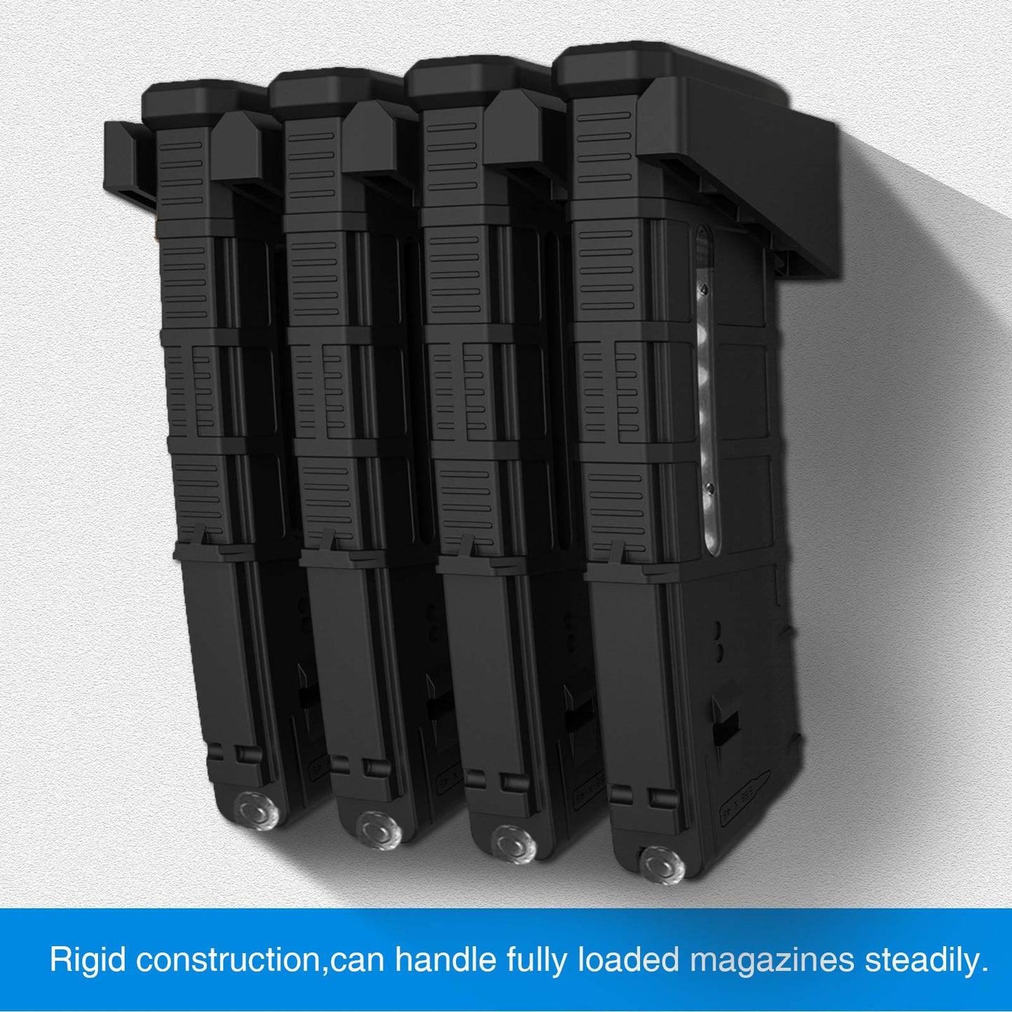 RUSFOL Solid ABS 6X Standard PMAG Wall Mount, Mag Holder, Home Magazine Storage Rack