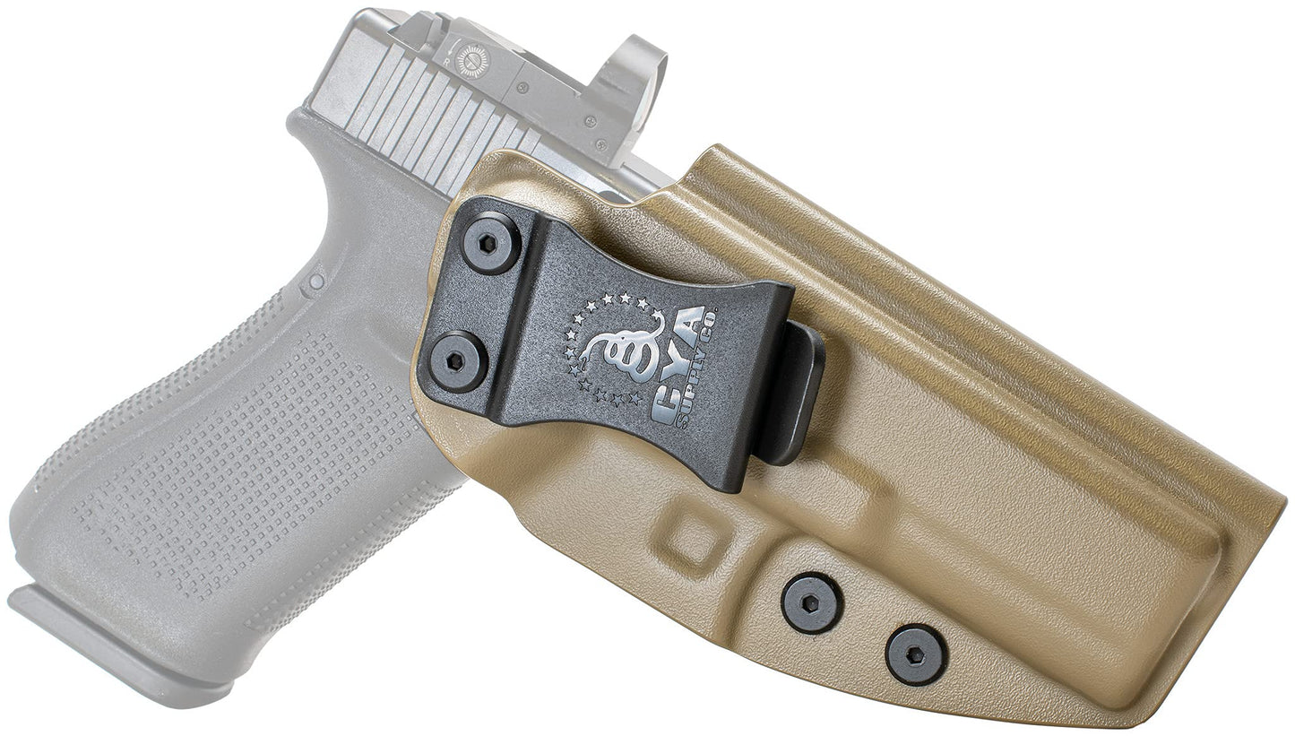 CYA Supply Co. Base Optics Ready (Flat Dark Earth) Inside Waistband Holster Concealed Carry IWB Veteran Owned Company Fits