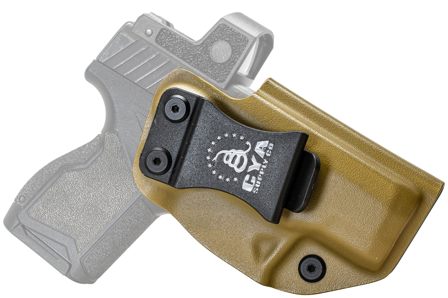 CYA Supply Co. Base Optics Ready (Flat Dark Earth) Inside Waistband Holster Concealed Carry IWB Veteran Owned Company Fits