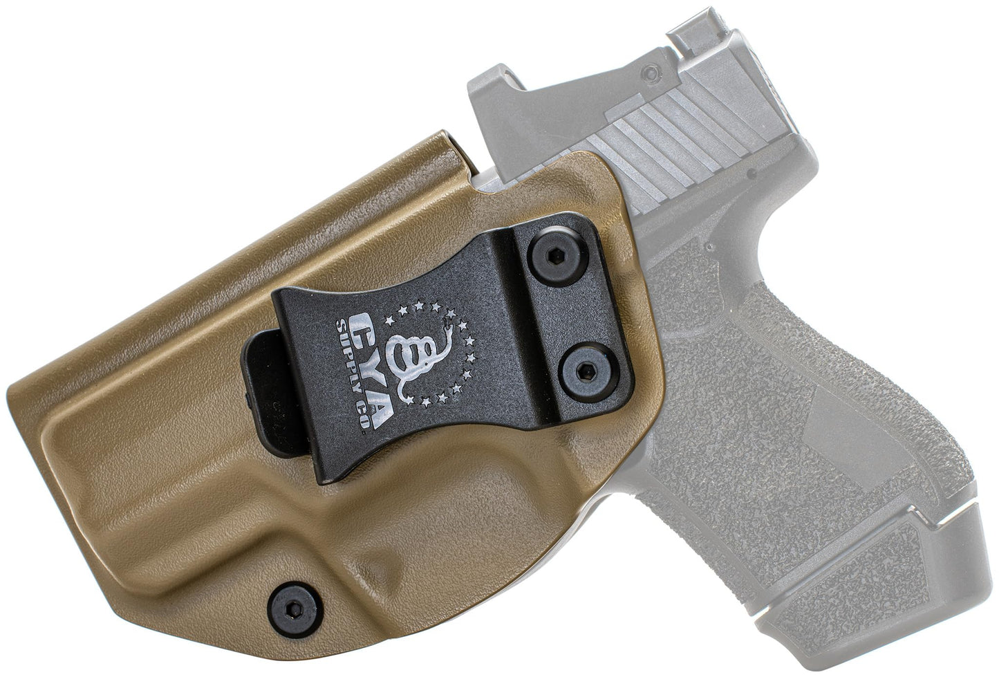 CYA Supply Co. Base Optics Ready (Flat Dark Earth) Inside Waistband Holster Concealed Carry IWB Veteran Owned Company Fits
