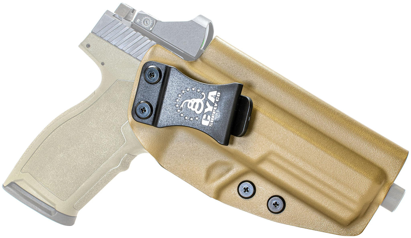 CYA Supply Co. Base Optics Ready (Flat Dark Earth) Inside Waistband Holster Concealed Carry IWB Veteran Owned Company Fits