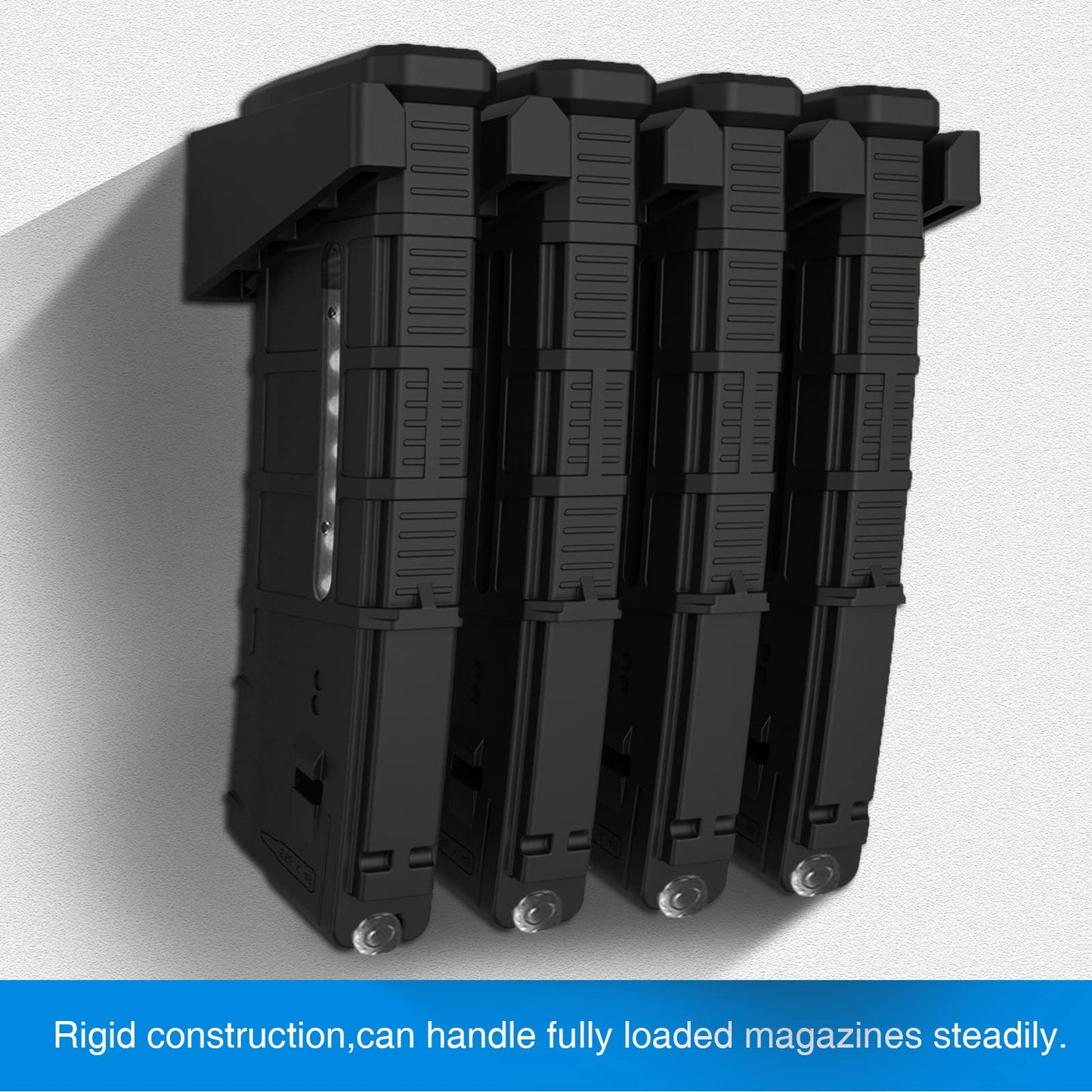 RUSFOL Solid ABS 6X Standard PMAG Wall Mount, Mag Holder, Home Magazine Storage Rack