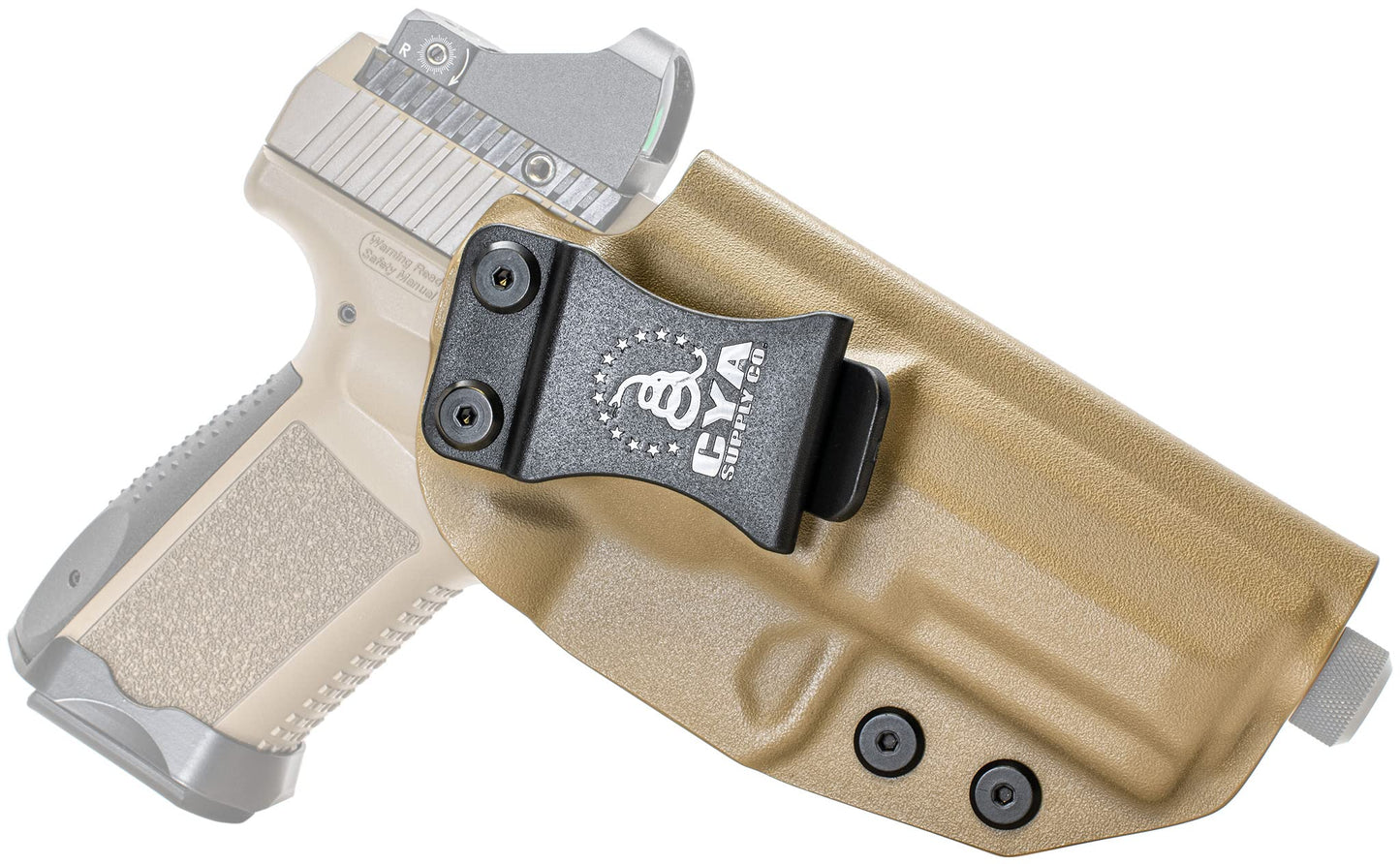 CYA Supply Co. Base Optics Ready (Flat Dark Earth) Inside Waistband Holster Concealed Carry IWB Veteran Owned Company Fits