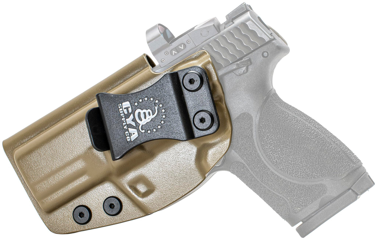 CYA Supply Co. Base Optics Ready (Flat Dark Earth) Inside Waistband Holster Concealed Carry IWB Veteran Owned Company Fits