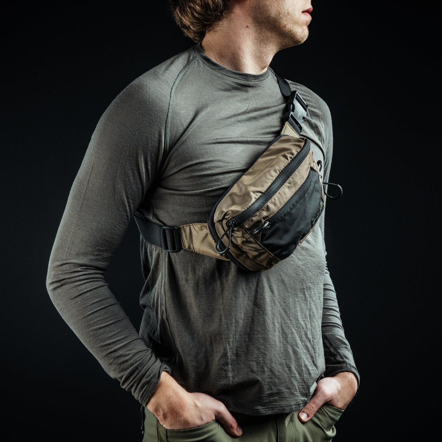 Eberlestock Bando Bag - Tactical Men's Fanny Pack w/Adjustable Waist Belt, Zippered Pockets, Compact Lightweight Belt Bag