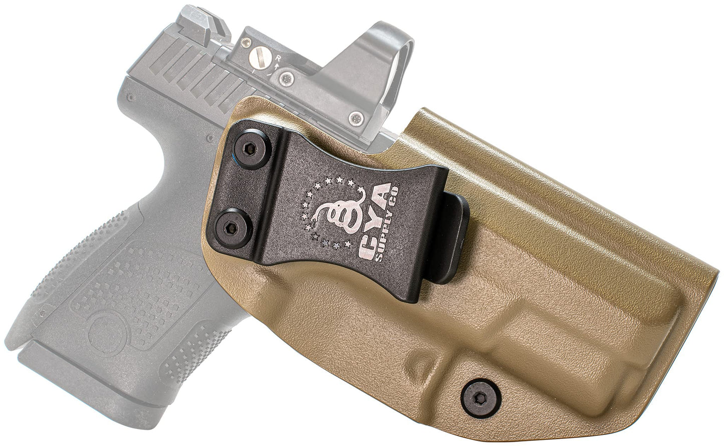 CYA Supply Co. Base Optics Ready (Flat Dark Earth) Inside Waistband Holster Concealed Carry IWB Veteran Owned Company Fits