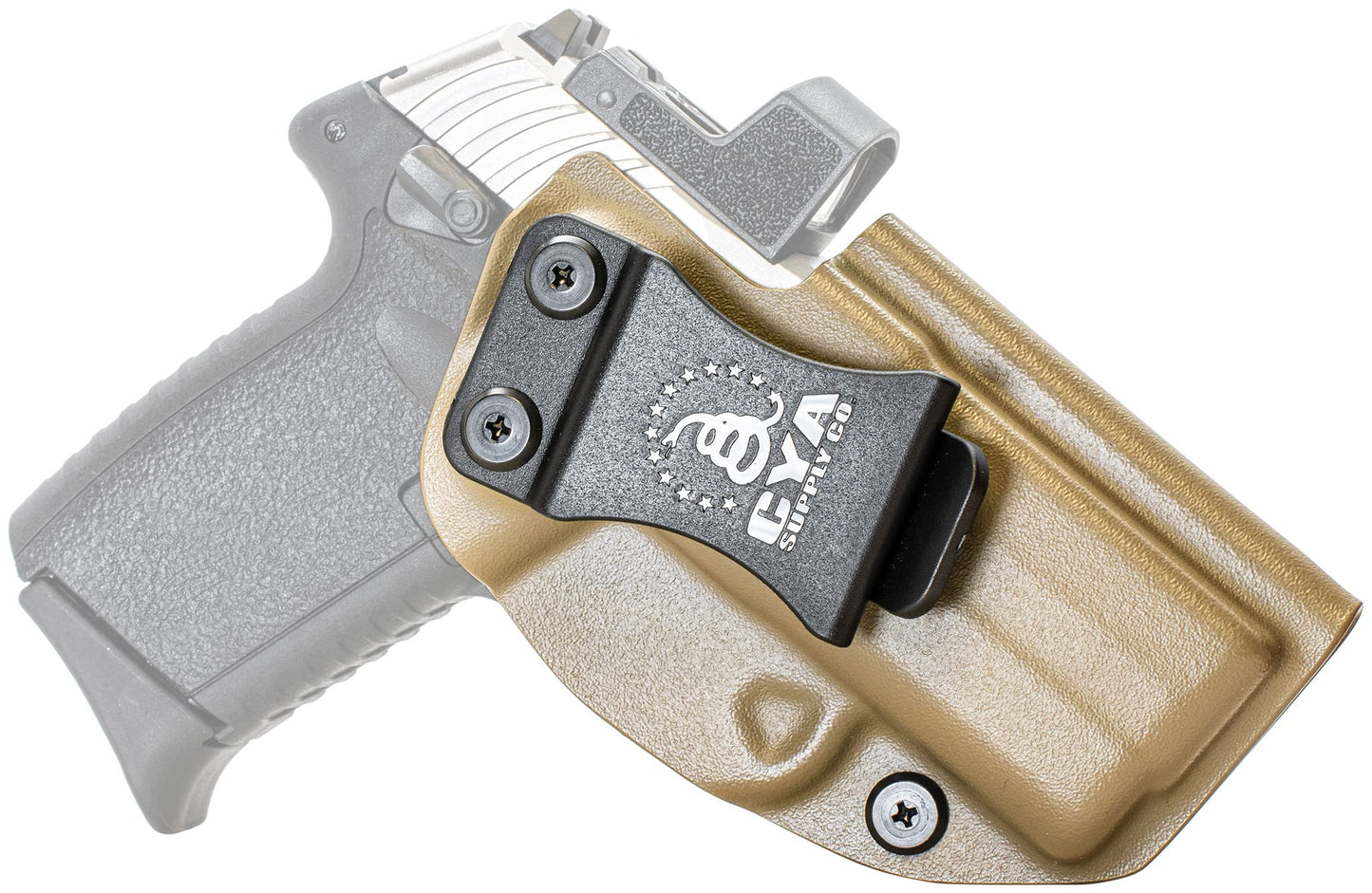 CYA Supply Co. Base Optics Ready (Flat Dark Earth) Inside Waistband Holster Concealed Carry IWB Veteran Owned Company Fits