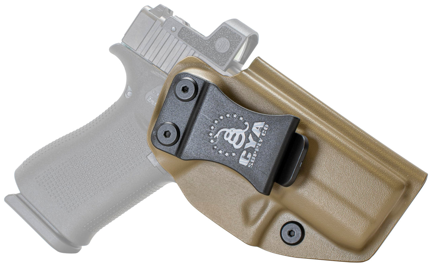 CYA Supply Co. Base Optics Ready (Flat Dark Earth) Inside Waistband Holster Concealed Carry IWB Veteran Owned Company Fits