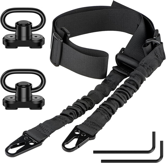 CVLIFE Rifle Sling Two Point Sling Adjustable Length Gun Sling for Rifle with 2 Pack Sling Swivel for M-Rail