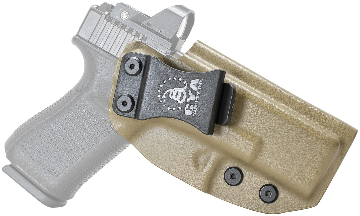 CYA Supply Co. Base Optics Ready (Flat Dark Earth) Inside Waistband Holster Concealed Carry IWB Veteran Owned Company Fits