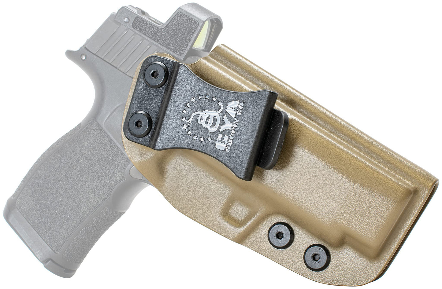 CYA Supply Co. Base Optics Ready (Flat Dark Earth) Inside Waistband Holster Concealed Carry IWB Veteran Owned Company Fits