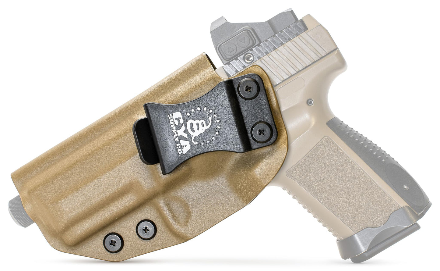 CYA Supply Co. Base Optics Ready (Flat Dark Earth) Inside Waistband Holster Concealed Carry IWB Veteran Owned Company Fits