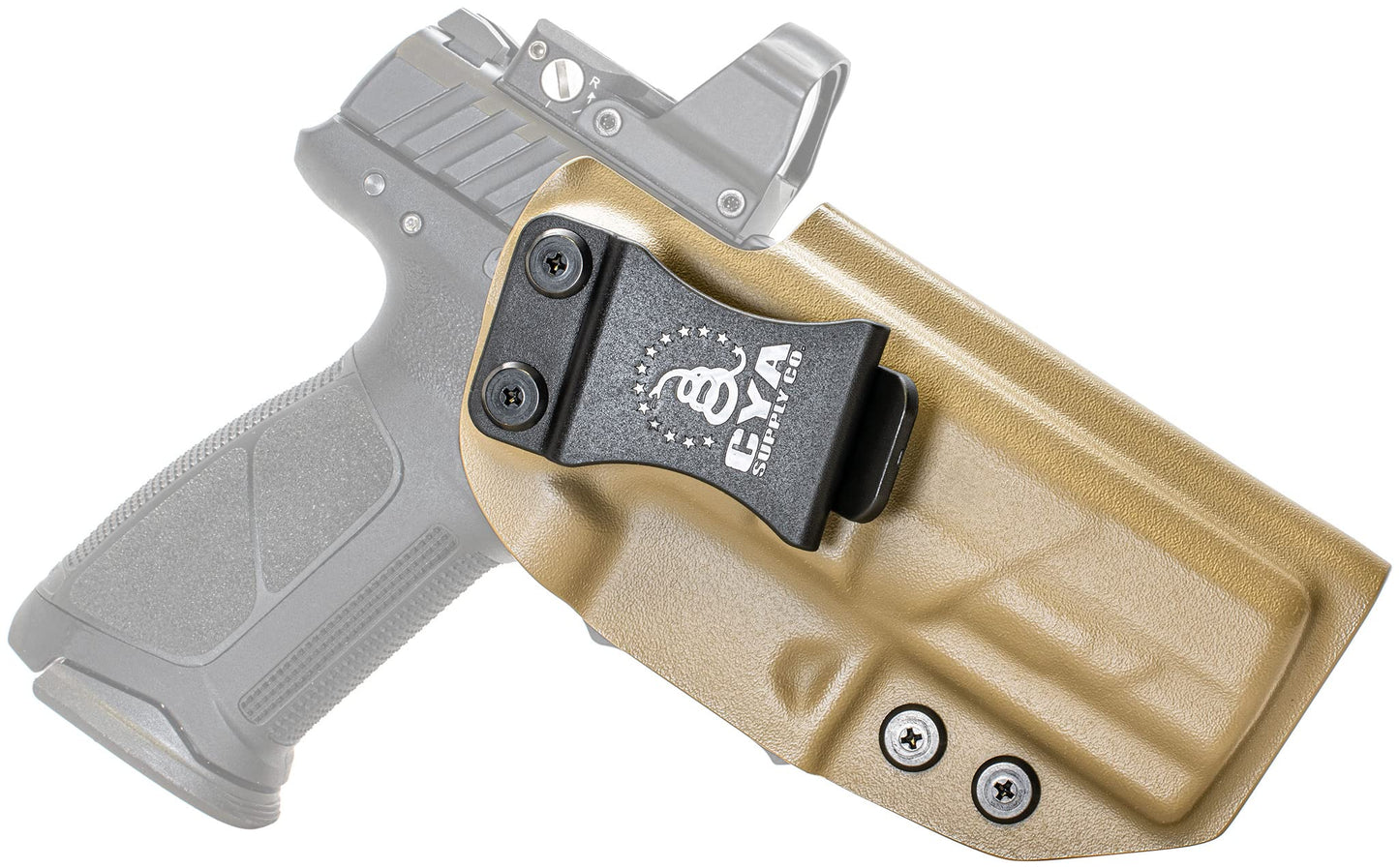 CYA Supply Co. Base Optics Ready (Flat Dark Earth) Inside Waistband Holster Concealed Carry IWB Veteran Owned Company Fits