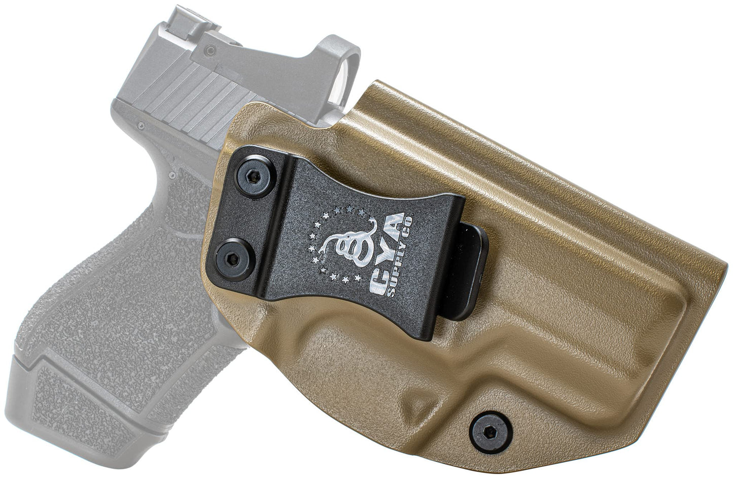 CYA Supply Co. Base Optics Ready (Flat Dark Earth) Inside Waistband Holster Concealed Carry IWB Veteran Owned Company Fits