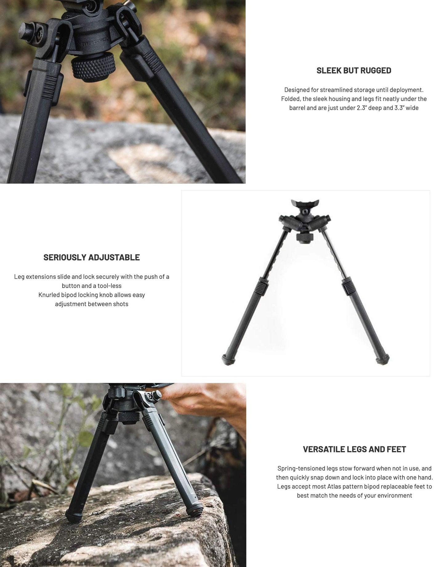 Magpul Rifle Bipod Gun Rest for Hunting and Shooting