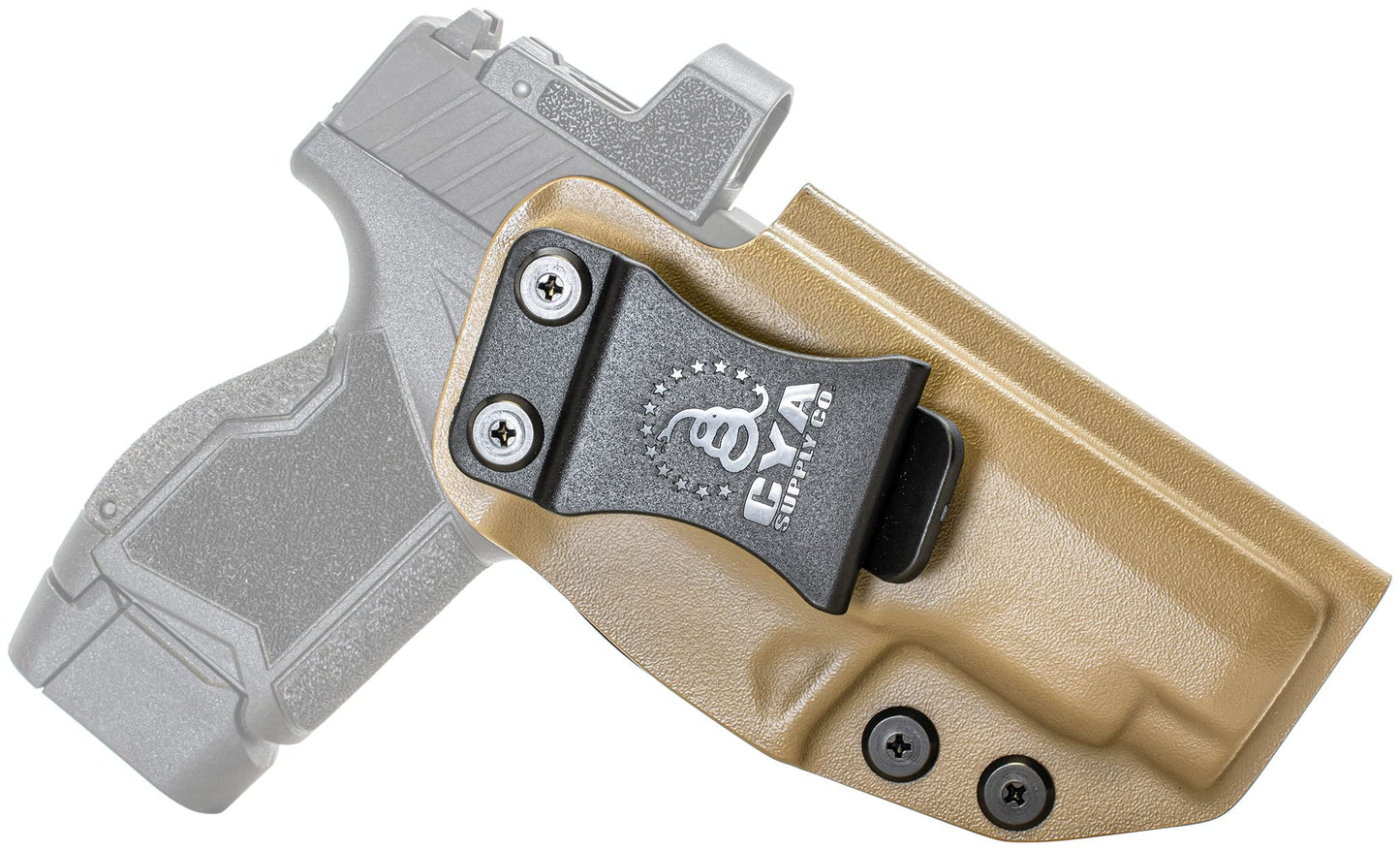 CYA Supply Co. Base Optics Ready (Flat Dark Earth) Inside Waistband Holster Concealed Carry IWB Veteran Owned Company Fits